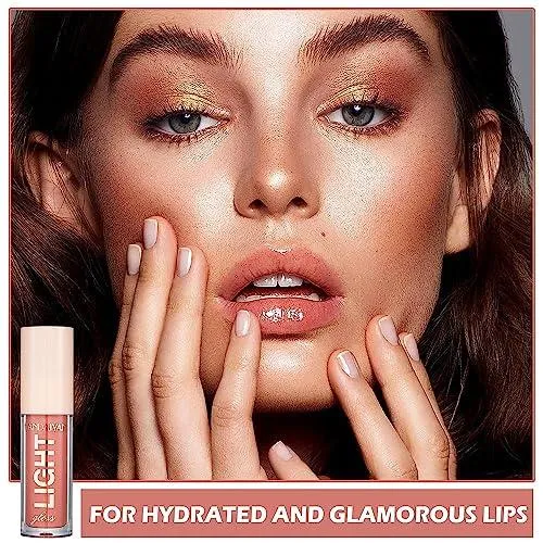 6PCS Hydrating Lip Gloss Neutral Nude Nourishing Glossy