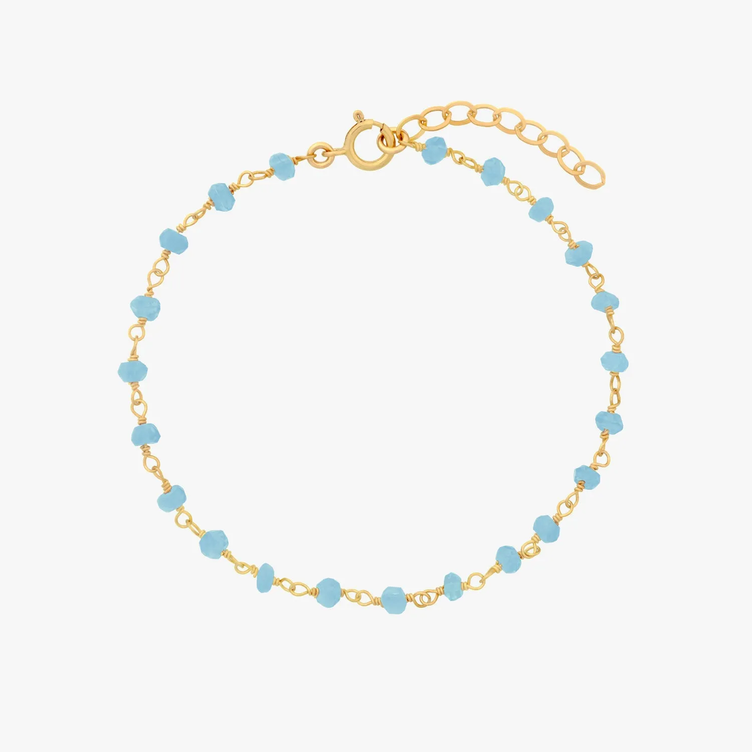 Aqua Agate Gemstone Bracelet