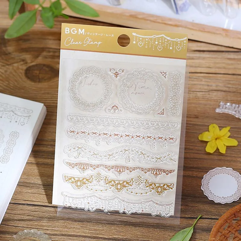 BGM Vintage Lace Clear Stamp