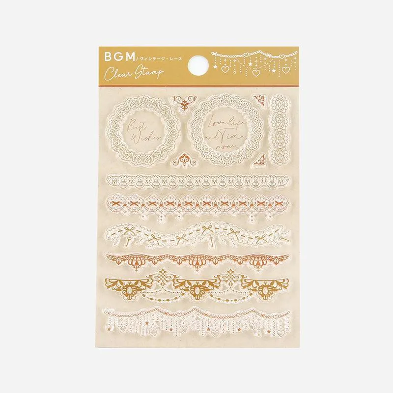 BGM Vintage Lace Clear Stamp