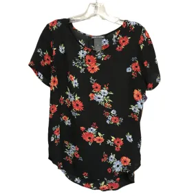 Black Top Short Sleeve By Chelsea And Theodore, Size: M