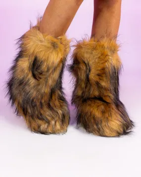 Brown Boots With The Fur