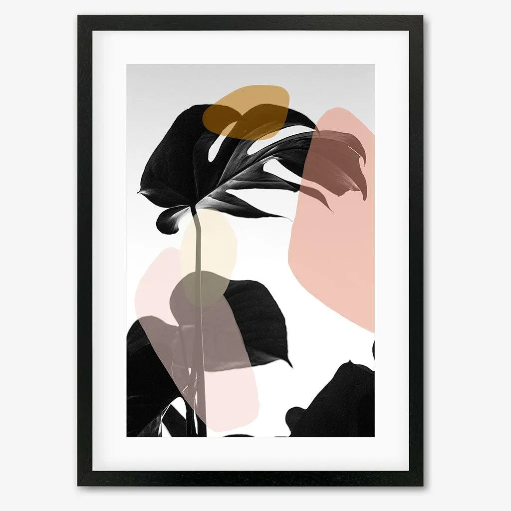 Contemporary Monstera Leaf Framed Art