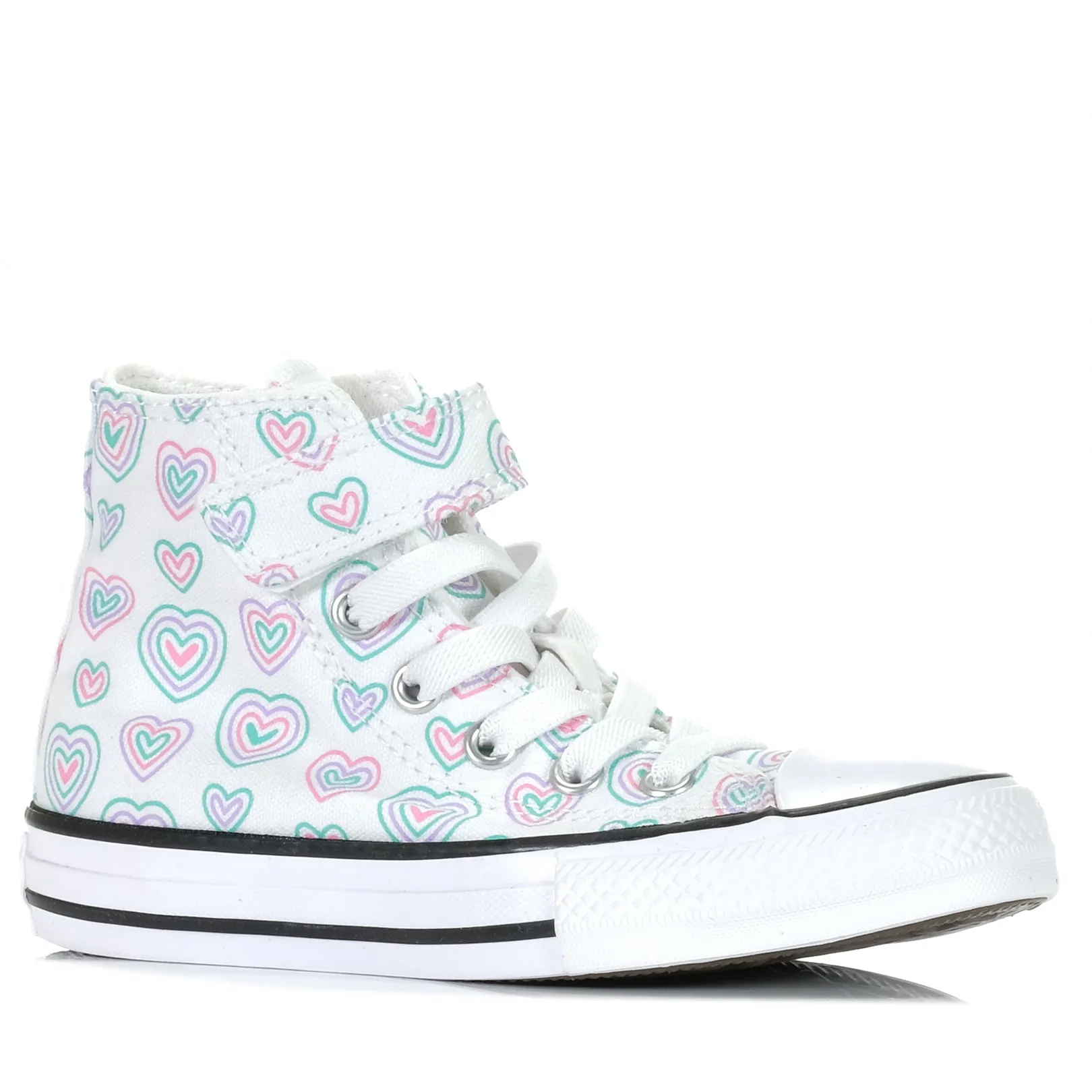 Converse Chuck Taylor Hearts Easy On Hi White/Oops Pink