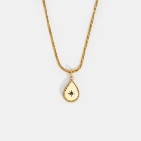 Gaia Golden Teardrop Necklace