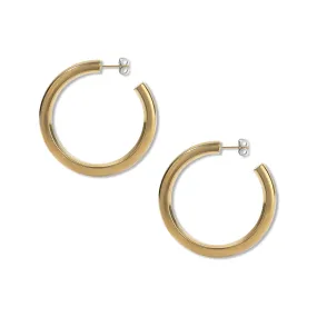 Gold Colored Tube Hoops