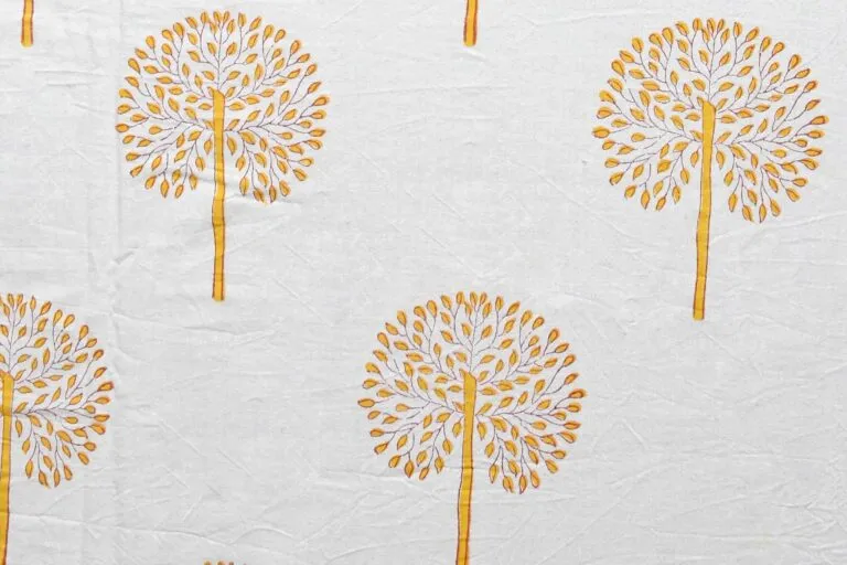 Golden Woods Premium Cotton Hand Block Print Bedsheet