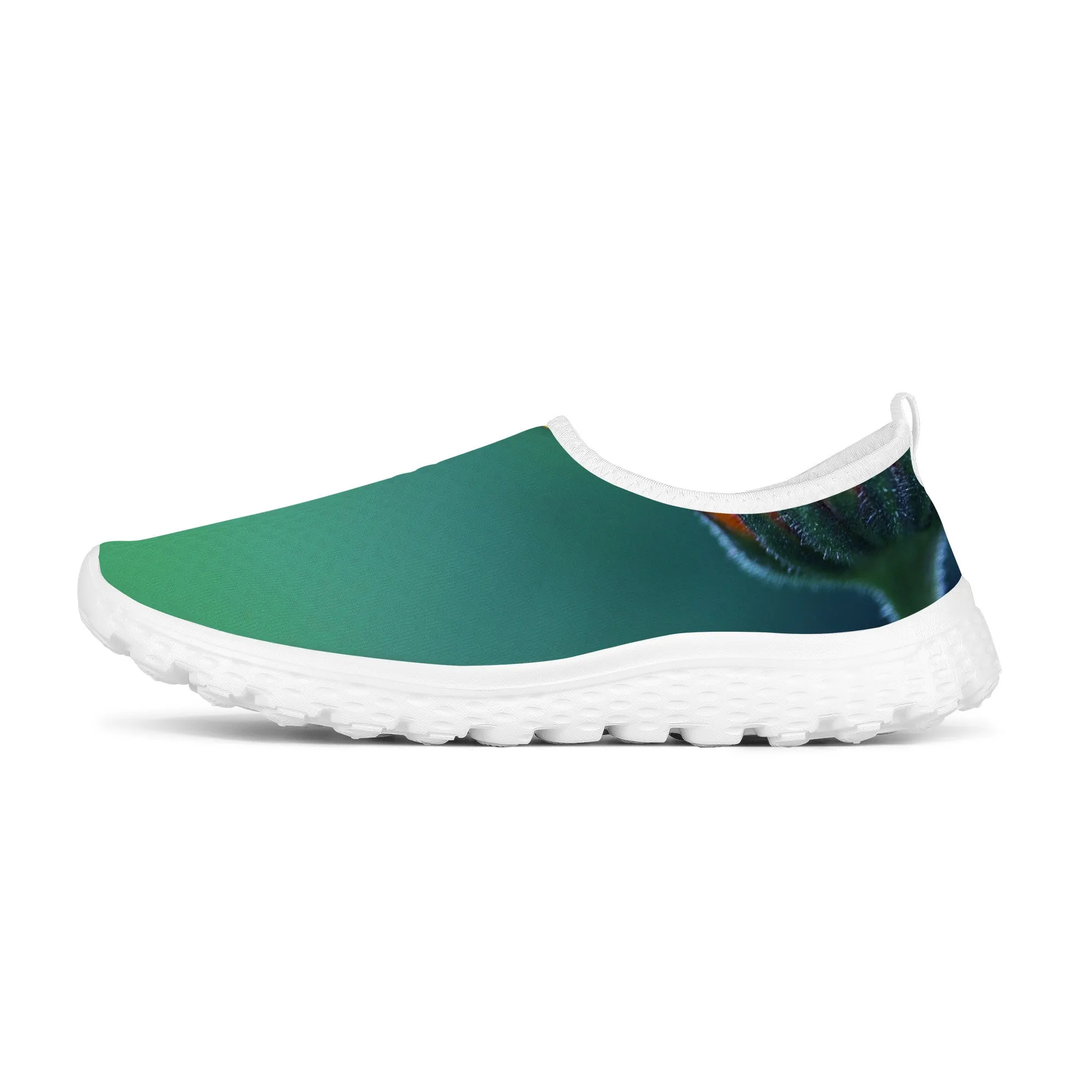 Green Wave Women's Mesh | Low Top Customized | Shoe Zero