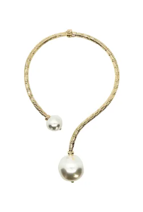 Jumbo Pearl Choker- Gold