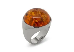 JW258 Cabochon Gemstone Ring, Sterling Silver