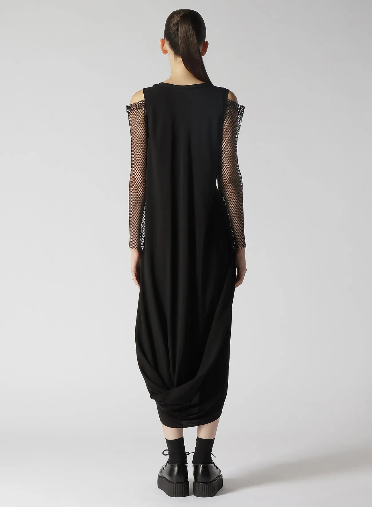 LAWN   MESH DRAPE DRESS