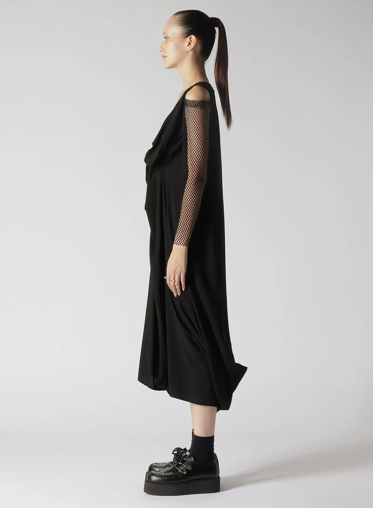 LAWN   MESH DRAPE DRESS