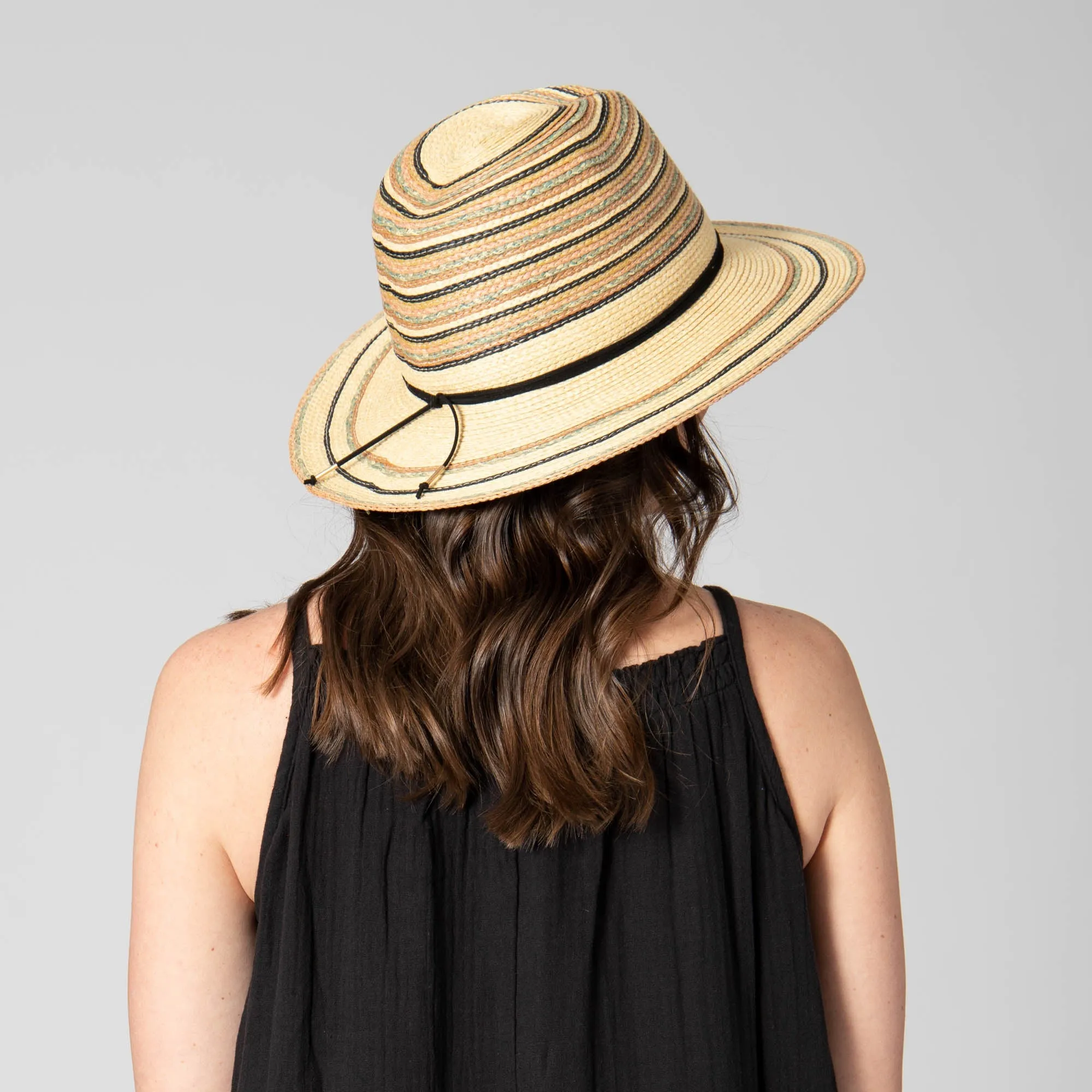 Paradise - Paperbraid Multi Striped Fedora