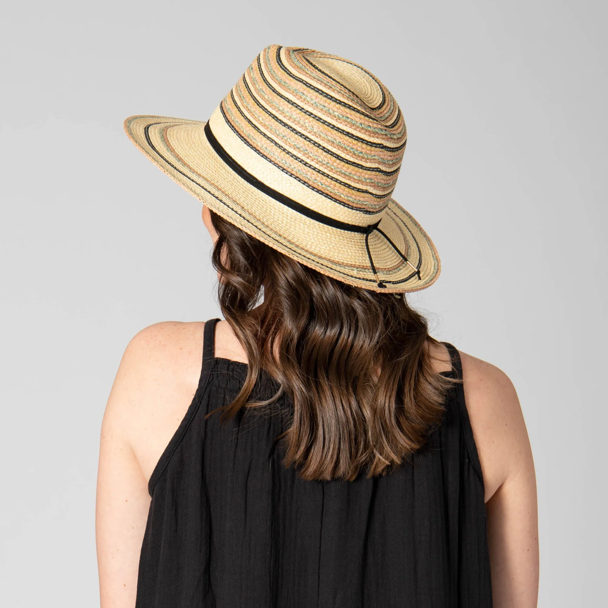 Paradise - Paperbraid Multi Striped Fedora