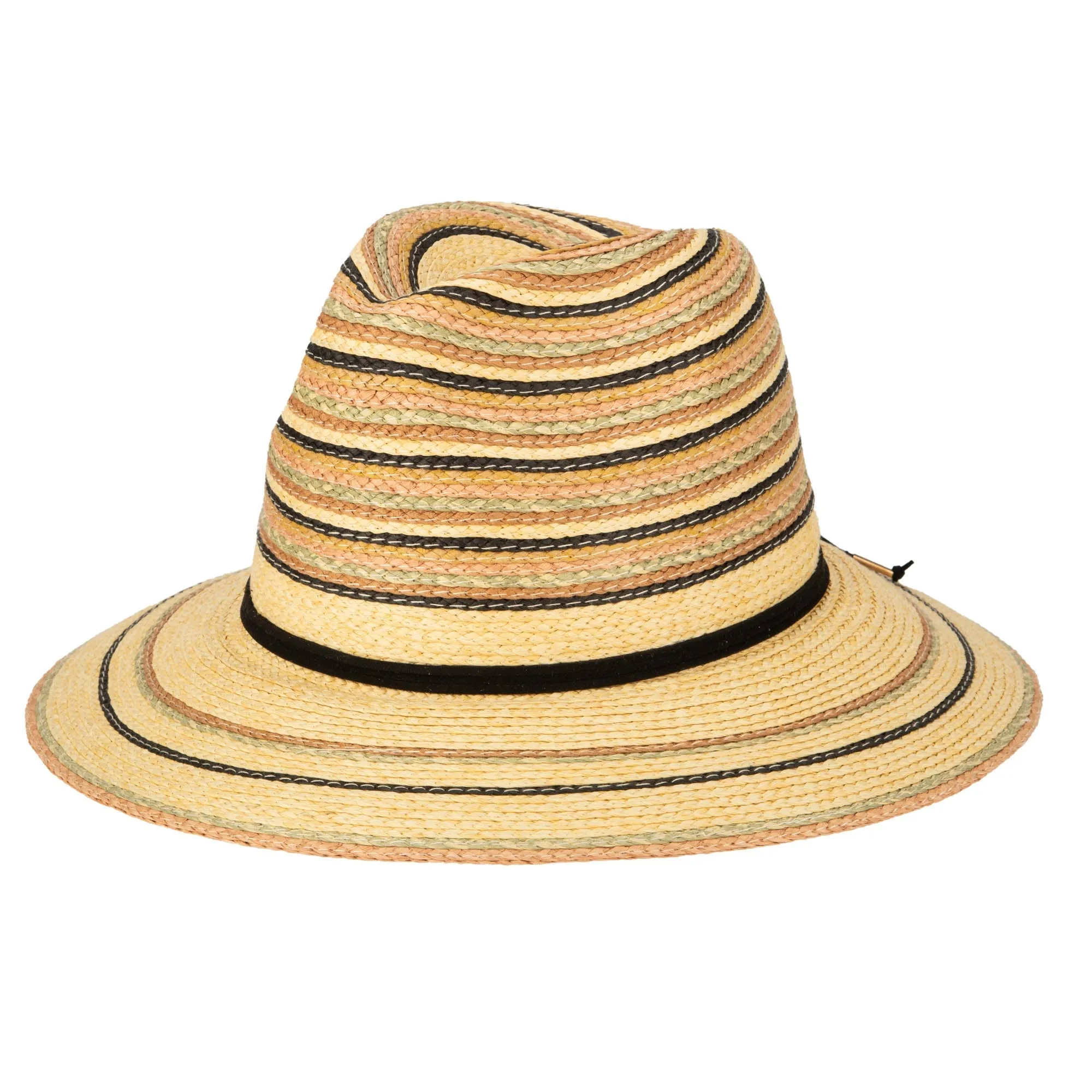 Paradise - Paperbraid Multi Striped Fedora