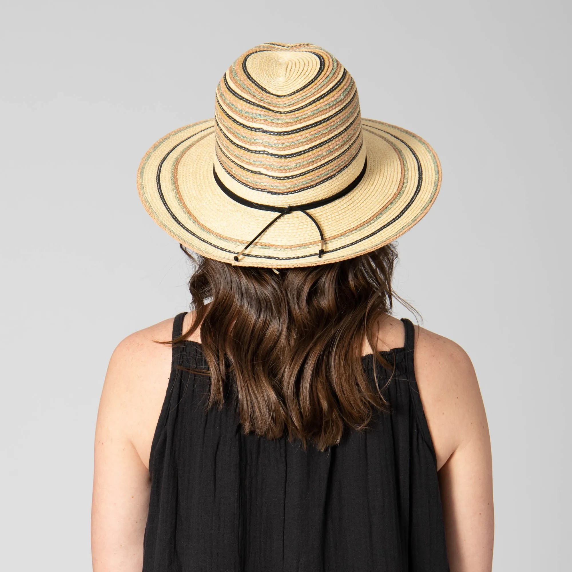 Paradise - Paperbraid Multi Striped Fedora