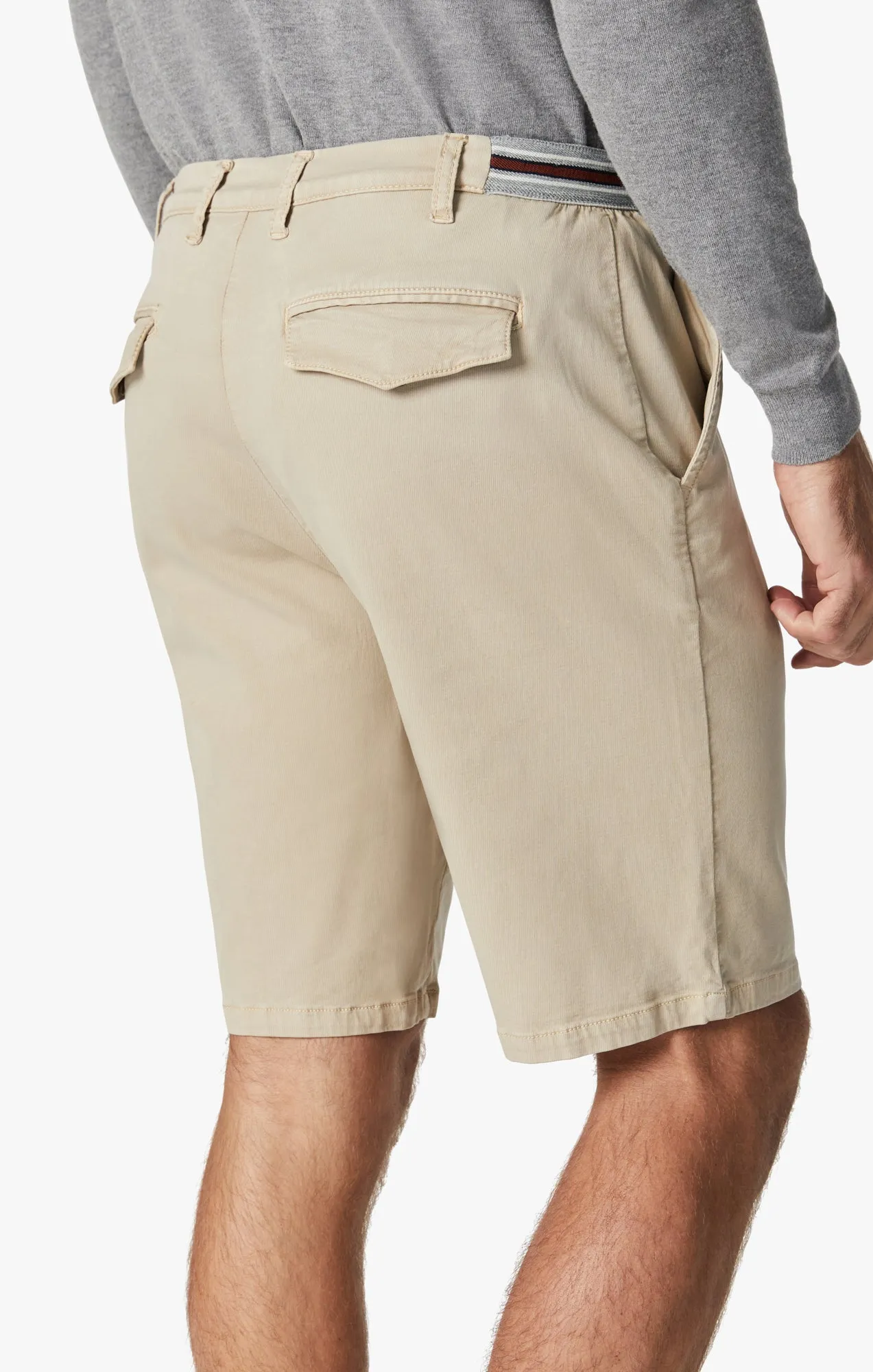 Ravenna Drawstring Shorts In Sand Soft Touch