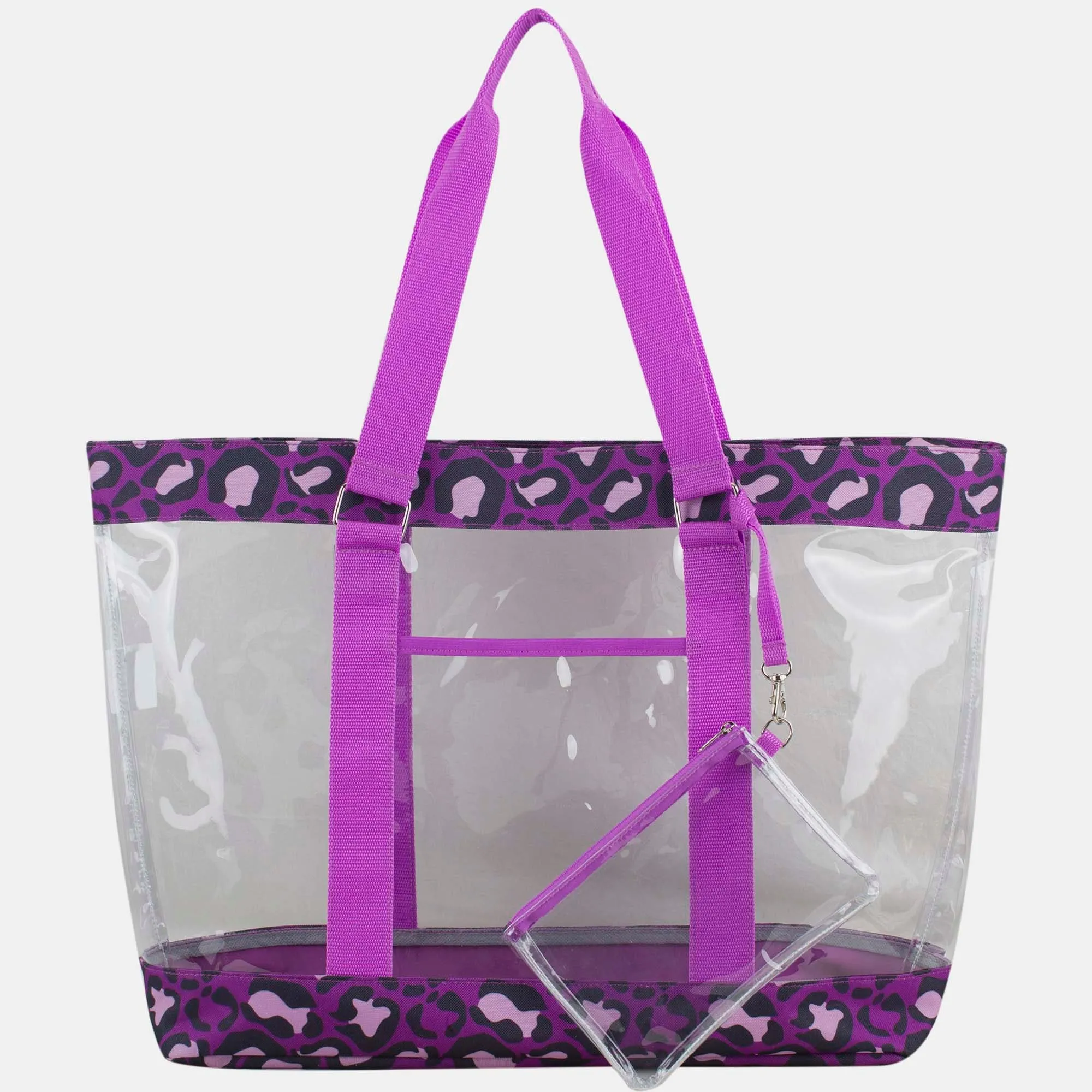 Supreme Deluxe 100% Clear PVC Printed Large Tote with Large Wristlet