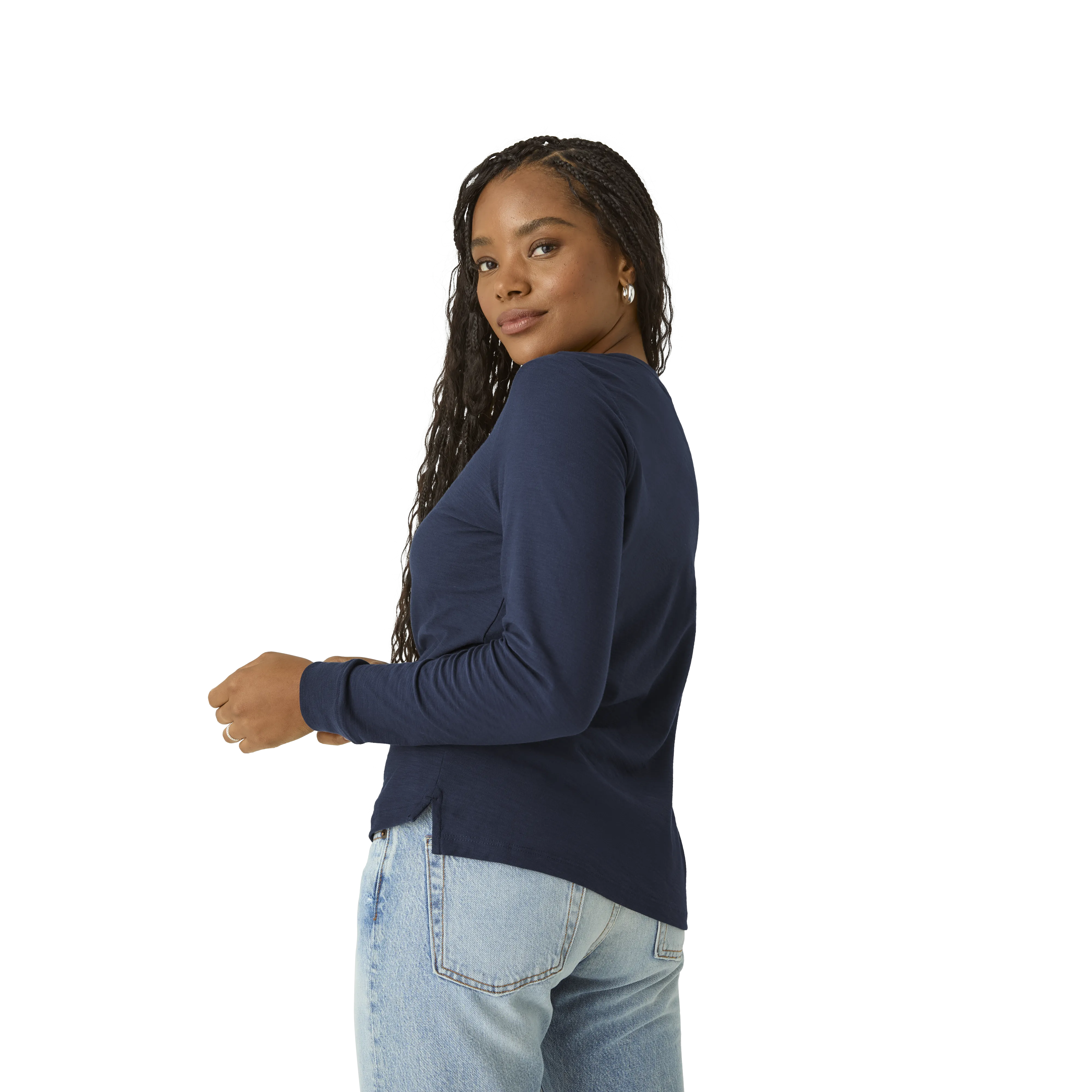 Women's Air Slub Long Sleeve Crew Neck T-Shirt 3-Pack